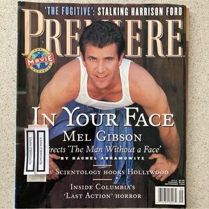 Premiere The Movie Magazine MEL GIBSON Harrison Ford September 1993 Label Attach
